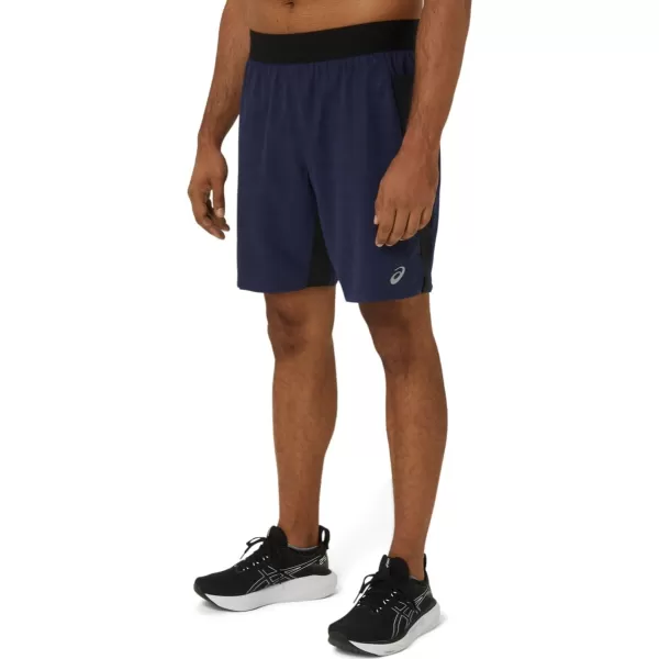 imageASICS Mens 9IN Mixer Short Training ApparelPeacoat Digital JaponismP Black