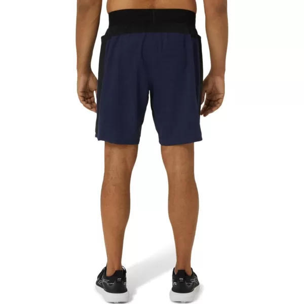 imageASICS Mens 9IN Mixer Short Training ApparelPeacoat Digital JaponismP Black