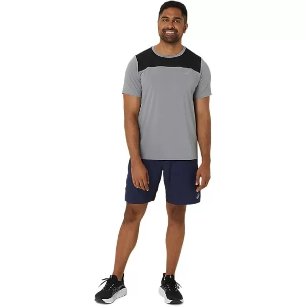 imageASICS Mens 9IN Mixer Short Training ApparelPeacoat Digital JaponismP Black