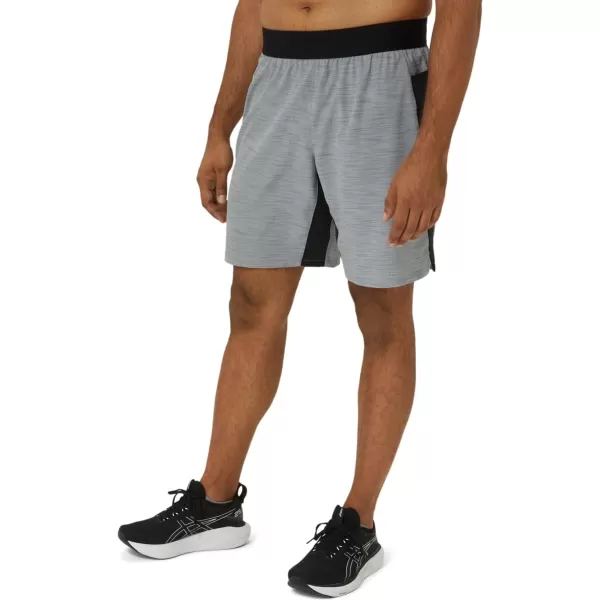 imageASICS Mens 9IN Mixer Short Training ApparelSheet Rock Digital JaponismP Black