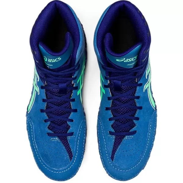 imageASICS Mens Aggressor 5 Wrestling ShoesAzureNew Leaf