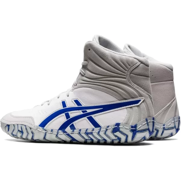 imageASICS Mens Aggressor 5 Wrestling ShoesWhiteLapis Lazuli Blue