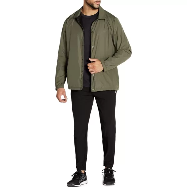 imageASICS Mens Coaches Jacket Training ApparelMantle Green