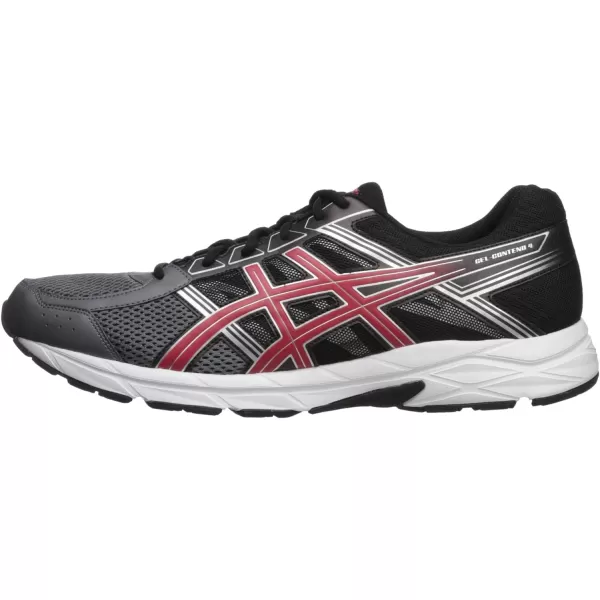 imageASICS Mens Contend Running ShoeCarbonClassic RedBlack
