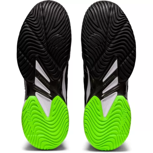 imageASICS Mens Court FlyteFoam 2 Tennis ShoesBlackGreen Gecko