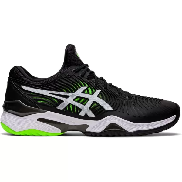 imageASICS Mens Court FlyteFoam 2 Tennis ShoesBlackGreen Gecko