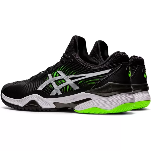imageASICS Mens Court FlyteFoam 2 Tennis ShoesBlackGreen Gecko