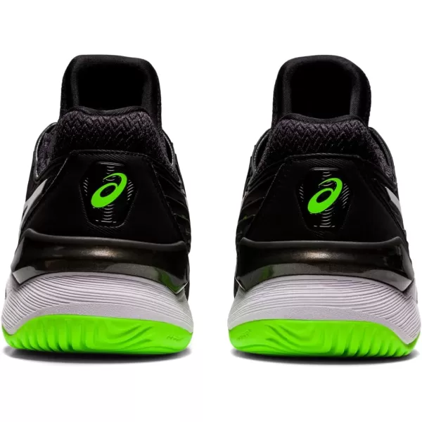 imageASICS Mens Court FlyteFoam 2 Tennis ShoesBlackGreen Gecko