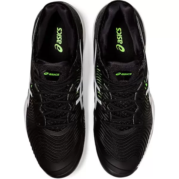 imageASICS Mens Court FlyteFoam 2 Tennis ShoesBlackGreen Gecko