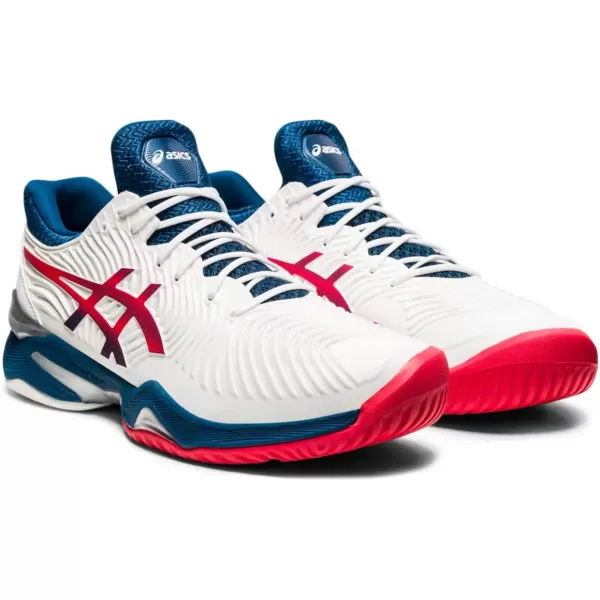 imageASICS Mens Court FlyteFoam 2 Tennis ShoesWhiteMako Blue