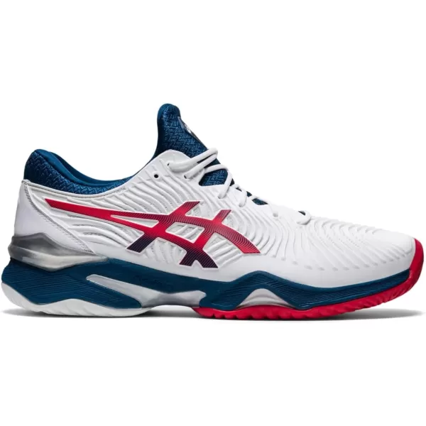 imageASICS Mens Court FlyteFoam 2 Tennis ShoesWhiteMako Blue