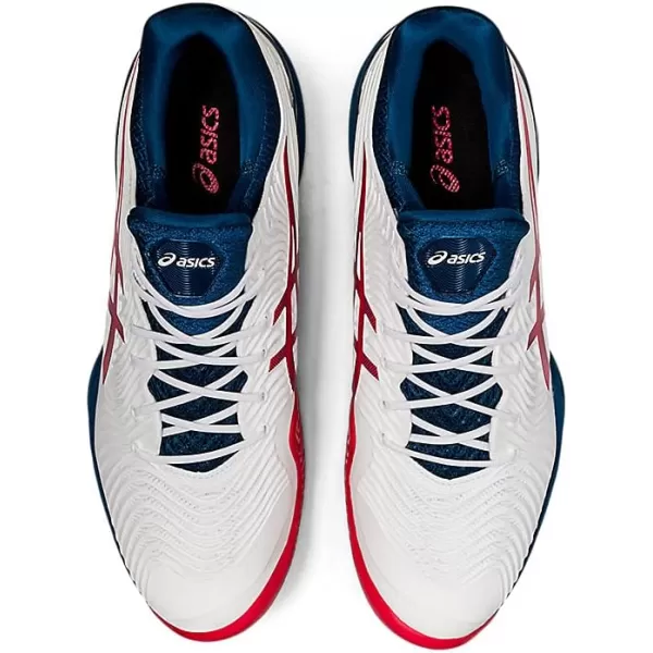 imageASICS Mens Court FlyteFoam 2 Tennis ShoesWhiteMako Blue