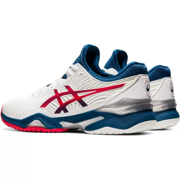 imageASICS Mens Court FlyteFoam 2 Tennis ShoesWhiteMako Blue