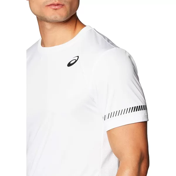 imageASICS Mens Court Short Sleeve TEE Tennis ApparelBrilliant White