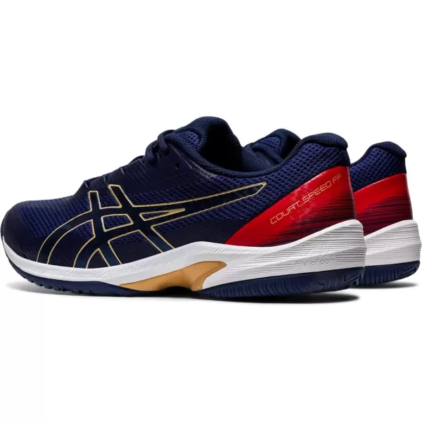 imageASICS Mens Court Speed FlyteFoam Tennis ShoesPeacoatPeacoat