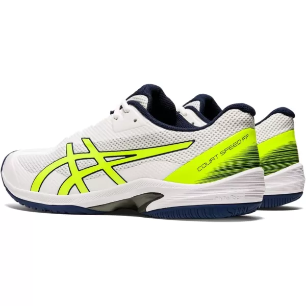 imageASICS Mens Court Speed FlyteFoam Tennis ShoesWhiteSafety Yellow