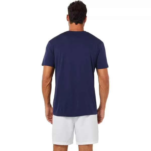 imageASICS Mens Court Spiral TEE Tennis ApparelPeacoat