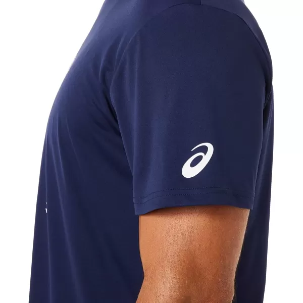 imageASICS Mens Court Spiral TEE Tennis ApparelPeacoat