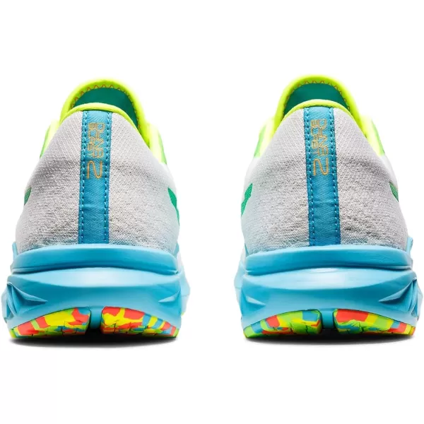 imageASICS Mens DYNABLAST 2 Running ShoesWhiteGreen Gecko