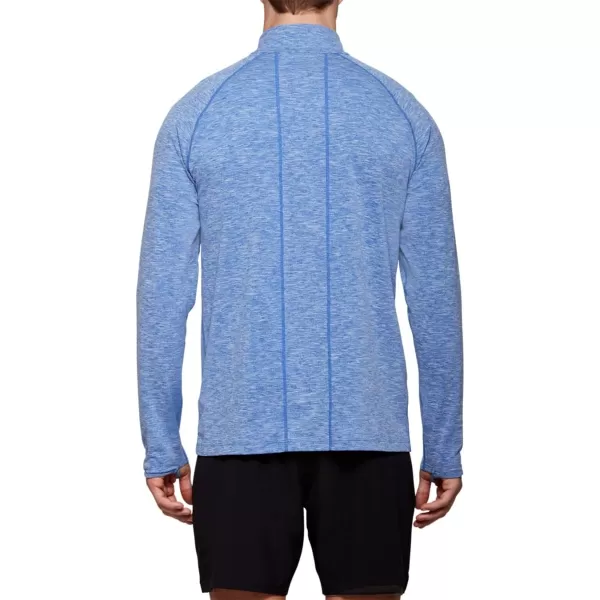 imageASICS Mens Dorai Quarter Zip Running ApparelAsics Blue Heather