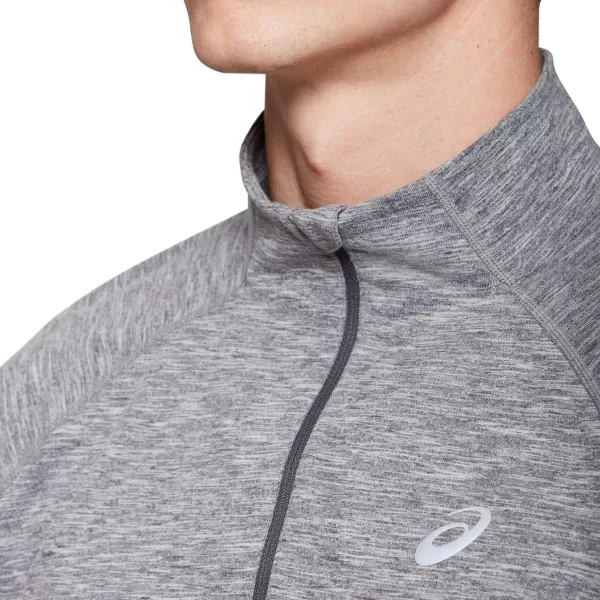 imageASICS Mens Dorai Quarter Zip Running ApparelDark Grey Heather