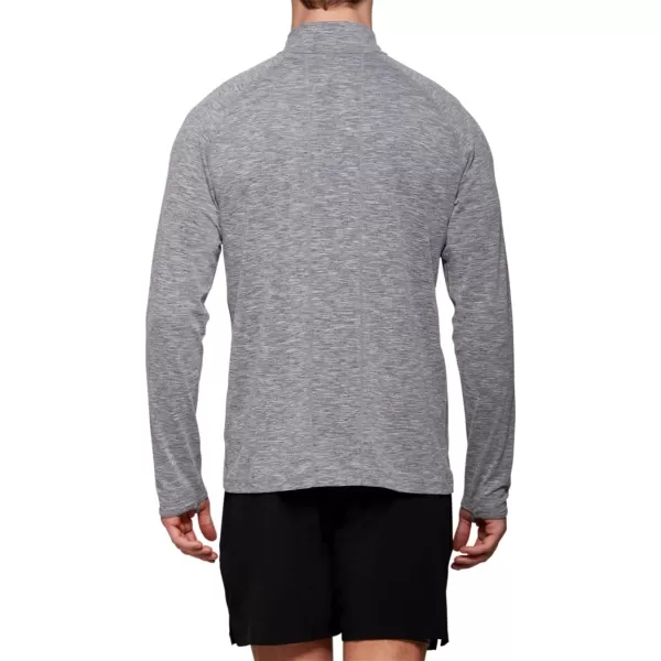 imageASICS Mens Dorai Quarter Zip Running ApparelDark Grey Heather