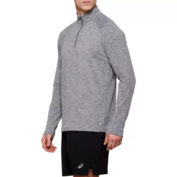 imageASICS Mens Dorai Quarter Zip Running ApparelDark Grey Heather