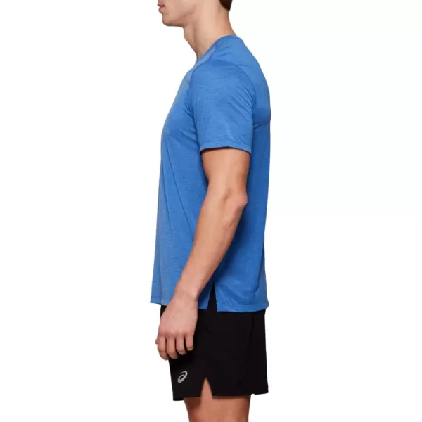imageASICS Mens Dorai Short Sleeve Running ApparelAsics Blue Heather
