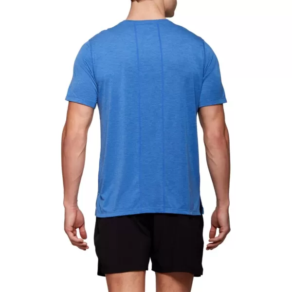 imageASICS Mens Dorai Short Sleeve Running ApparelAsics Blue Heather