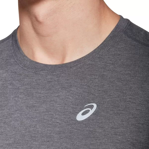 imageASICS Mens Dorai Short Sleeve Running ApparelDark Grey Heather