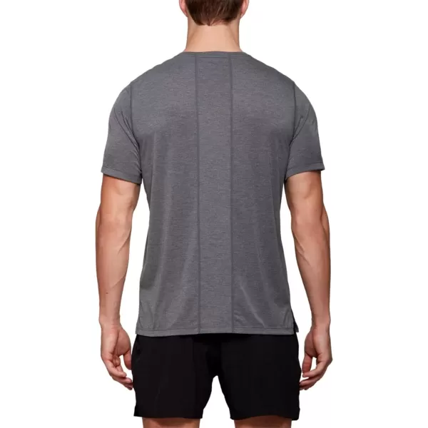 imageASICS Mens Dorai Short Sleeve Running ApparelDark Grey Heather