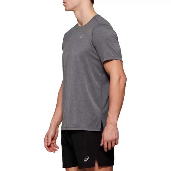 imageASICS Mens Dorai Short Sleeve Running ApparelDark Grey Heather