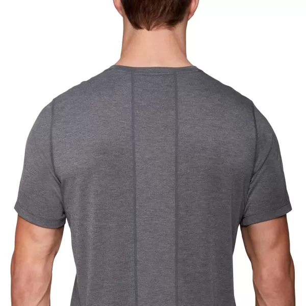 imageASICS Mens Dorai Short Sleeve Running ApparelDark Grey Heather