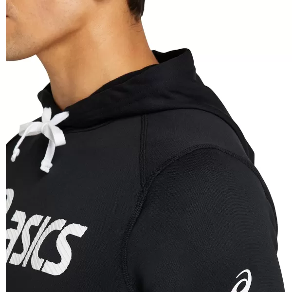 imageASICS Mens Essential French Terry Hoodie ApparelPerformance BlackBrilliant White