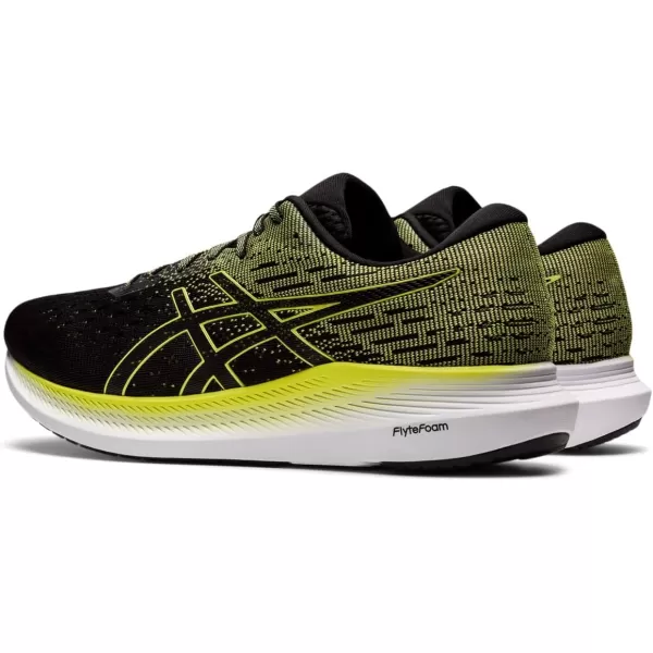 imageASICS Mens Evoride 2 Running ShoesBlackGlow Yellow