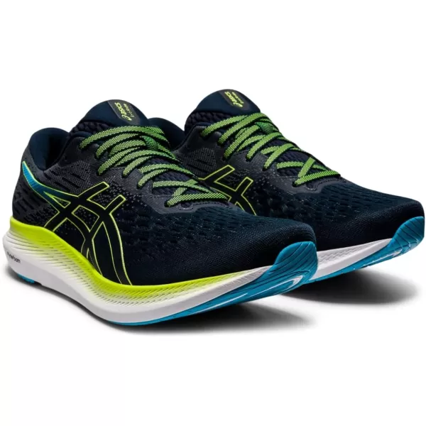 imageASICS Mens Evoride 2 Running ShoesFrench BlueHazard Green