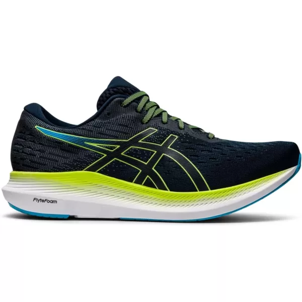 imageASICS Mens Evoride 2 Running ShoesFrench BlueHazard Green