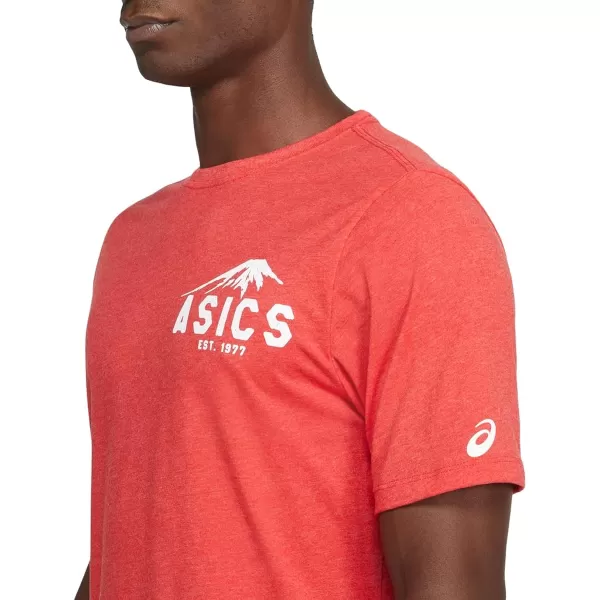 imageASICS Mens Fuji 1977 TEE ApparelClassic Red Heather