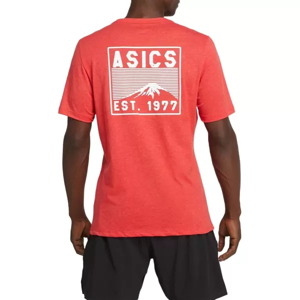 imageASICS Mens Fuji 1977 TEE ApparelClassic Red Heather