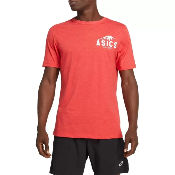 imageASICS Mens Fuji 1977 TEE ApparelClassic Red Heather