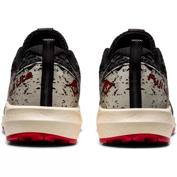 imageASICS Mens Fuji Lite 2 Running ShoesBlackElectric Red