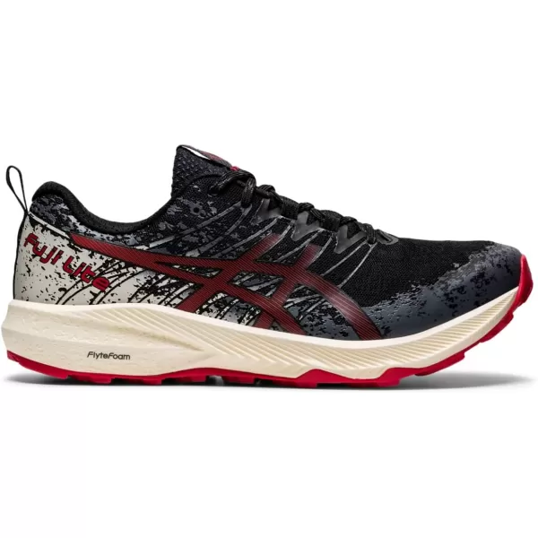 imageASICS Mens Fuji Lite 2 Running ShoesBlackElectric Red