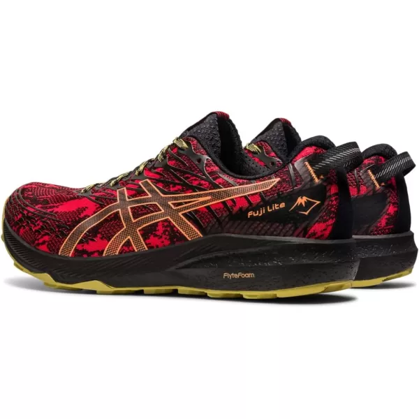 imageASICS Mens Fuji Lite 3 Running ShoesElectric RedBlack
