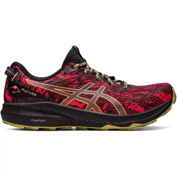 imageASICS Mens Fuji Lite 3 Running ShoesElectric RedBlack