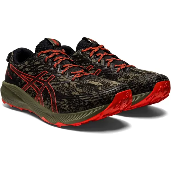imageASICS Mens Fuji Lite 3 Running ShoesMantlegreenCherry Tomato