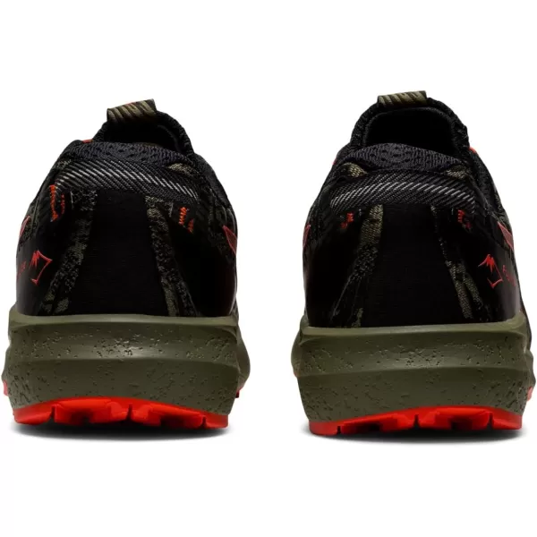 imageASICS Mens Fuji Lite 3 Running ShoesMantlegreenCherry Tomato