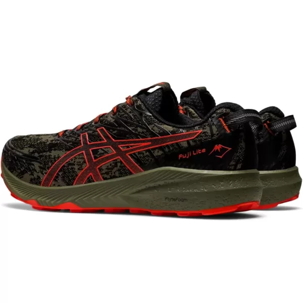 imageASICS Mens Fuji Lite 3 Running ShoesMantlegreenCherry Tomato