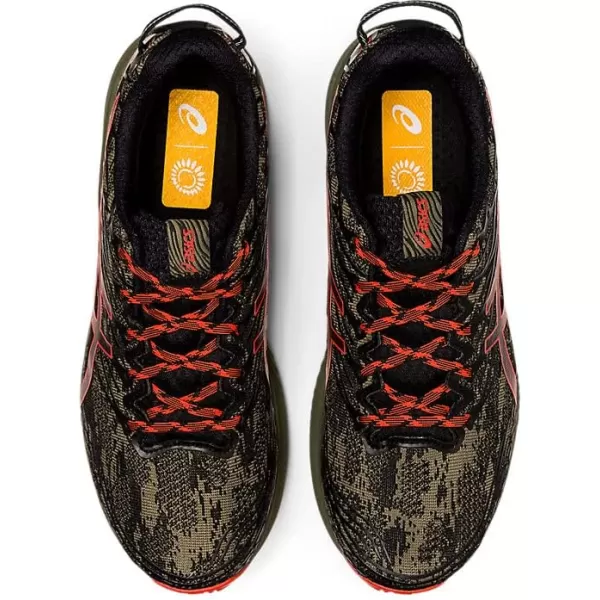 imageASICS Mens Fuji Lite 3 Running ShoesMantlegreenCherry Tomato