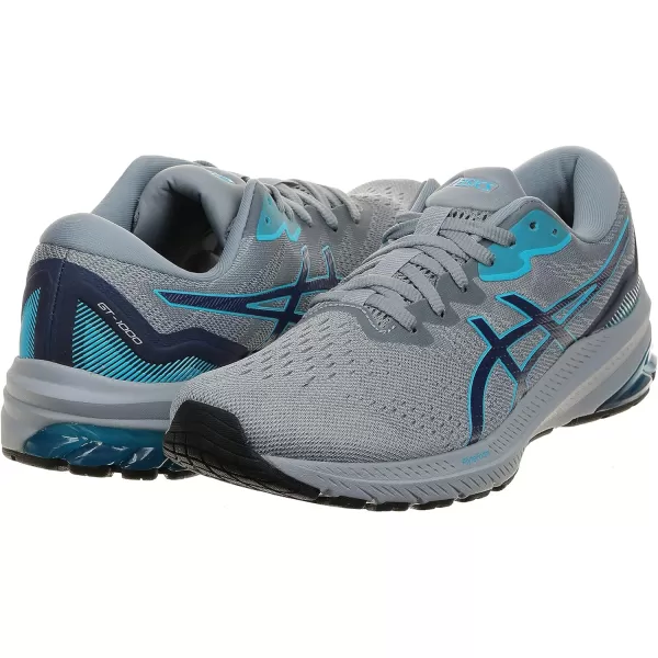 imageASICS Mens GT1000 11 Running ShoesPiedmont GreyIndigo Blue
