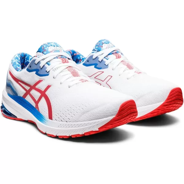 imageASICS Mens GT1000 11 Running ShoesWhiteElectric Red